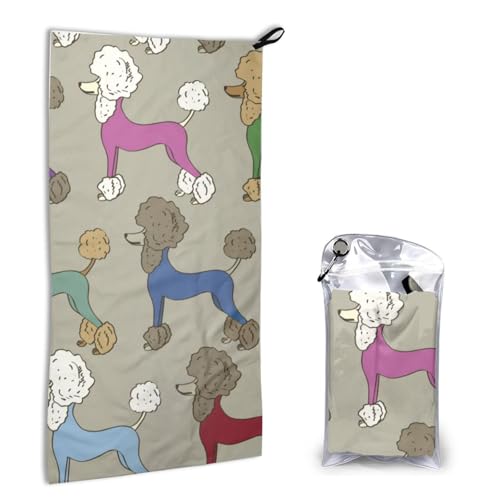 トイ・プードル 犬柄 フェイスバス柔らかいタオル 瞬間吸水ビッグフェイスタオル ビッグフェイス家庭業務用