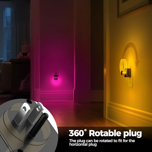 Image of DORESshop Night Lights Plug into Wall, LED Night Light Color Changing RGB