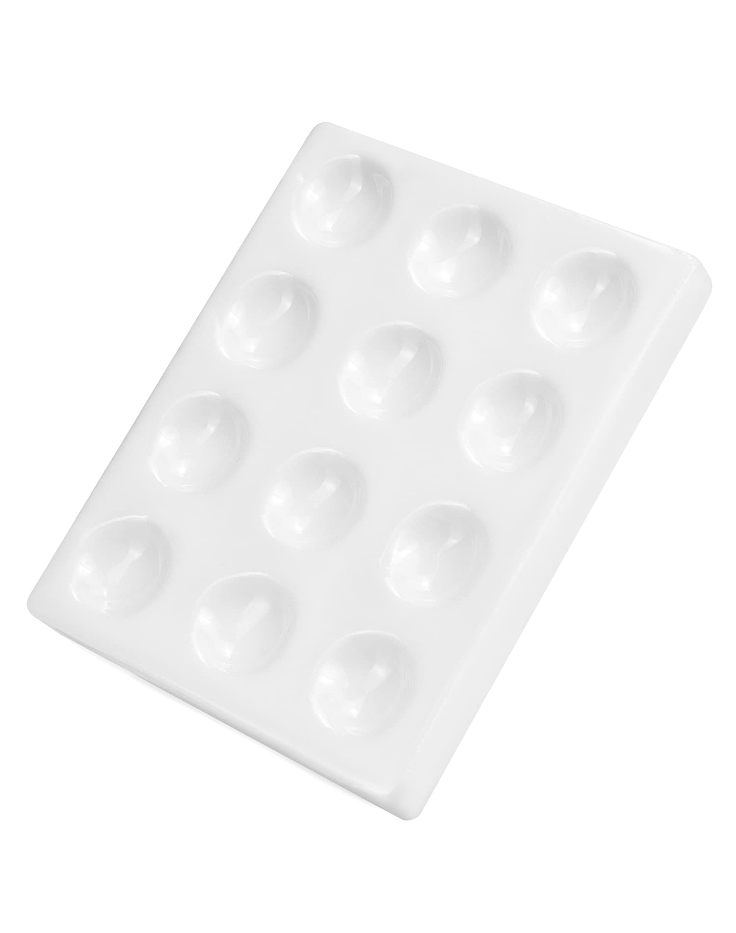 QWORK Placas de porcelana, 10 unidades, 12 pozos, para pruebas químicas de laboratorio