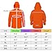 APEXUP Packable Rain Jacket Men with Reflective Zipper, Lightweight Waterproof Jacket Windbreaker Hooded Raincoat, Mens Rain Jackets for Outdoor, Running, Hiking, Travel, Cycling (Coral, L)