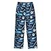 Yuiboo Loose Loungewear Sleepwear Neon Blue Tech Hockey Pajama Pants Long Indoor Outdoor With 2 Pockets 13-14Y