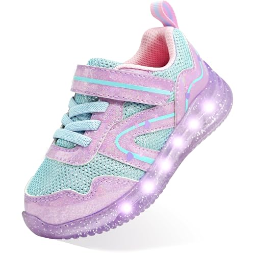 Light Up Shoes for Girls Toddler Sneakers Size 2 Kids Tennis...