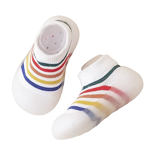 Baby Sneakers Girls Boys Baby Sneakers Children Floor Socks Baby Toddler Shoes Socks Boys and Baby (White, 8 Toddler)
