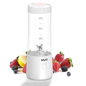 Mulli Draagbare blender, persoonlijke USB-mixer voor smoothie en shakes, mini-blender met zes messen voor babyvoeding, reizen, sportschool