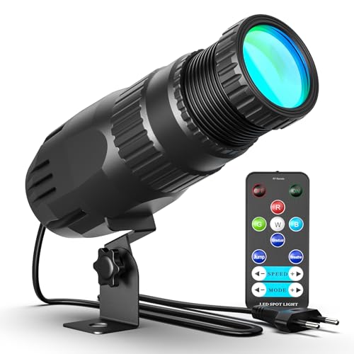 KRIDERISH LED Pinspot 20W Foco Proyector RGBW 4 en 1 Foco Escenario con telecomando 4 modos Proyector de Bolas de Espejos para Discoteca DJ Salas de Baile Fiesta KTV Boda