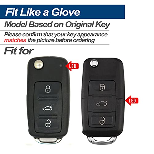 Fit for Flip VW Beetle Passat Tiguan Touareg Jetta Golf GTI Rabbit Atlas TPU Key Fob Remote Cover Case Shell Glove Pouch… - Image 3