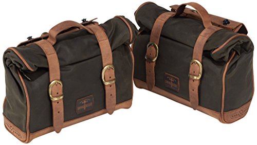 Sacoches en cuir vintage ALV001T orange pour Sportster et Vulcan