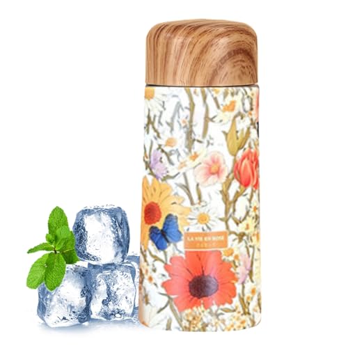 Sghtil - Botella isotérmica de acero inoxidable | Taza isotérmica al vacío con tapa | Botella ligera para adultos adolescentes, portátil, antifugas para senderismo, ciclismo, pícnic, escuela