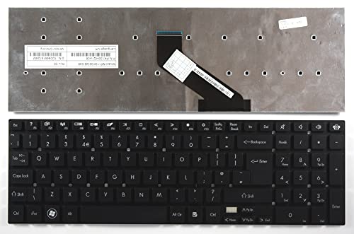 Clavier PC de remplacement Gateway MP-10K36GB-698 noir disposition Royaume-Uni