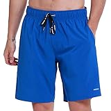 HOdo Mens Swim Trunks with Mesh Liner 9' Quick Dry Swim Shorts Bathing Suits for Men Swimwear Board Shorts wiht Pockets RoyalBlue L