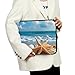 Bivxisrvo Starfish Shell Laptop Bag for Woman 13inch Water Resistant Computer Bag Blue Fashion Briefcase Shockproof Protective Case for Work