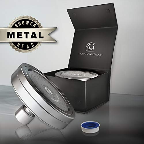 image for AquaHomeGroup Luxury Filtered Shower Head (Metal) 2 Cartridges Vitamin