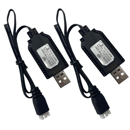 7.4V USB Charger Cable with XH-3Pin Plug - Universal Compatible RC Car, Plane, Tank, Boat and Other Remote Control Toys - 7.4V 2S Lipo Battery USB Charger with Battery Protection (2)