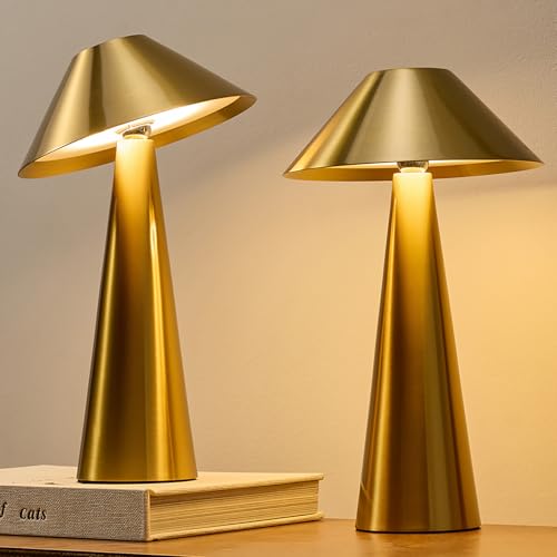 Bojim Lampe de Table LED Sans Fil Rechargeable USB, Tactile Dimmable Lampes, Interieur a Poser...