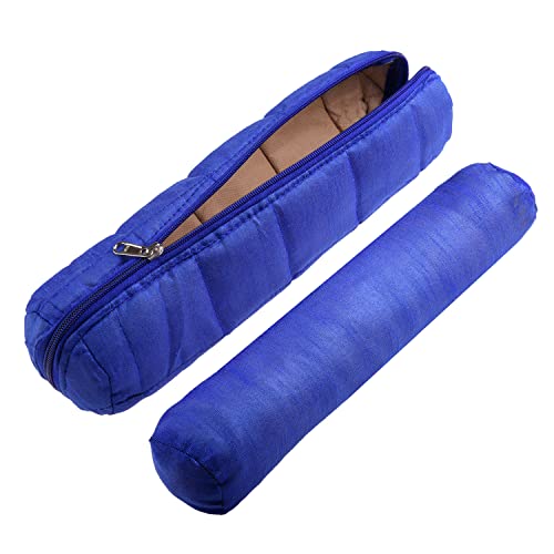 Image of Kuber Industries Single Rod Bangle Box | Polyester Watch Organizer for Small Jewellery | Travelling Bracelets Organizer with Zipper | Blue
