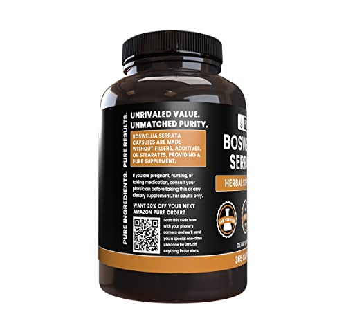 Pure Original Ingredients Boswellia Serrata (365 Capsules) No Magnesium Or Rice Fillers, Always Pure, Lab Verified #TOP1
