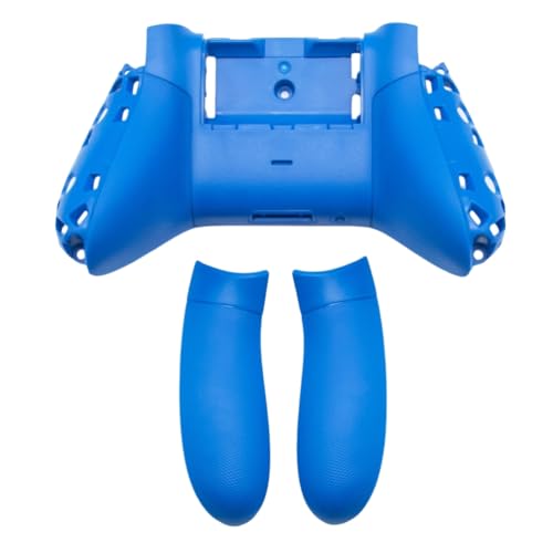 Hzxkqmil Carcasa Inferior de Repuesto & Cubierta de Rieles Laterales para Xbox Series X/S Controller, Funda Personalizada DIY Placas Traseras Accesorios para Xbox Core Mando Inalámbrico (Azul)