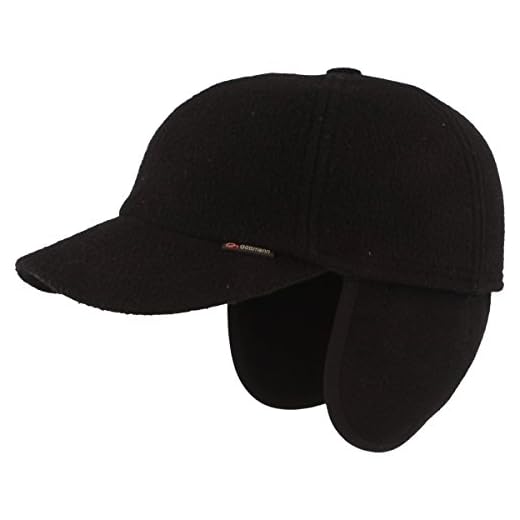 Göttmann Baseball Cap mit Ohrenklappen, schwarz, Größe 59