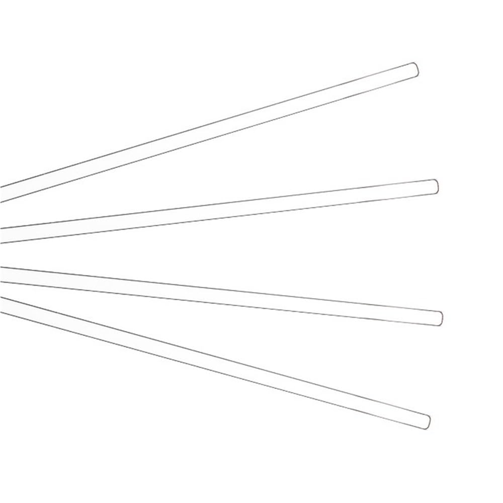 Asta di miscelazione trasparente 5 pezzi 10 Bacchette di agitazione in vetro borosilicato a testa rotonda, solide barre bastoncini da laboratorio trasparenti ispessite | 10x400mm