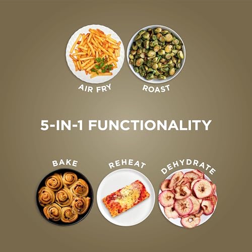 Image of Ninja Air Fryer Pro 5-in-1 | 5 QT Capacity, Air Fry, Bake, Roast, Reheat, and Dehydrate, Air Crisp Technology | Nonstick Basket & Crisper Plate | Stone | AF142SD