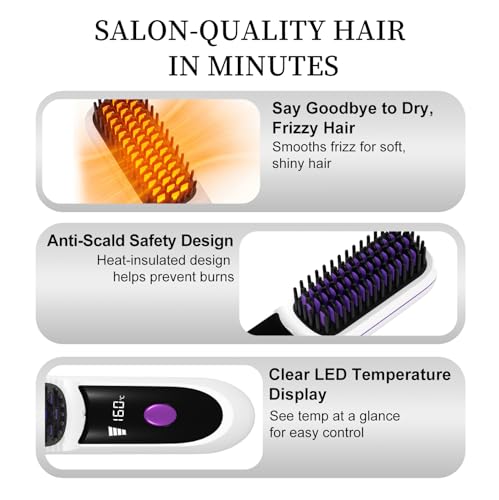 Cepillo Alisador Portátil para Cabello Corto miniatura 4