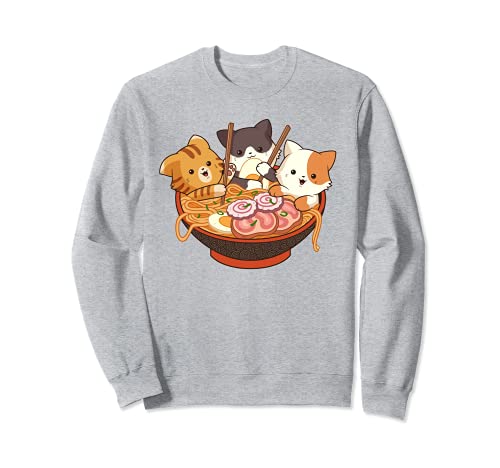 Kawaii Cute Anime Cats Otaku Japanese Ramen Noodles Gift Sudadera