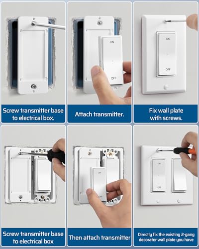 Image of DEWENWILS Remote Control Light Socket, E26 / E27 Base, Programmable & Expandable, No Wiring Needed, Wireless Light Sockets for Bedroom, Stair, Closet, Garage