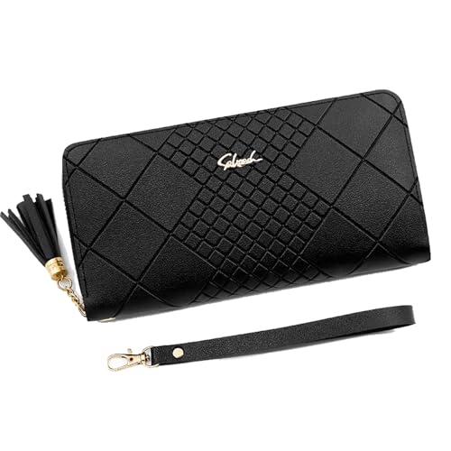 YUEcthynous Portefeuille Grand, Porte-monnaie en cuir synthétique doux pour femme Portefeuille pour femme petit et en format long Porte-monnaie pour femme...