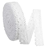 IDONGCAI White Lace Trims Sewing Lace Lace Ribbon for Sewing Delicate Bridal Lace Trim Scallop Edge for Scrapbooking 0.95'' Wide 20Yards