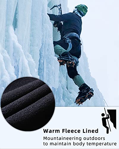 Benboy Men'S Snow Ski Outdoor Waterproof Windproof Fleece Cargo Hiking Pants,An-Sf1602M-Black-M thumb #2