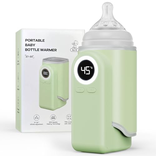 Image of Portable Bottle Warmer for Travel, Precise Temperature Milk Warmer, 10000mAh Long Battery Life USB-C Fast Charging for Breast Milk/Formula Milk Warming, Fit Car, Airplane & On The Go Bottle Warmer