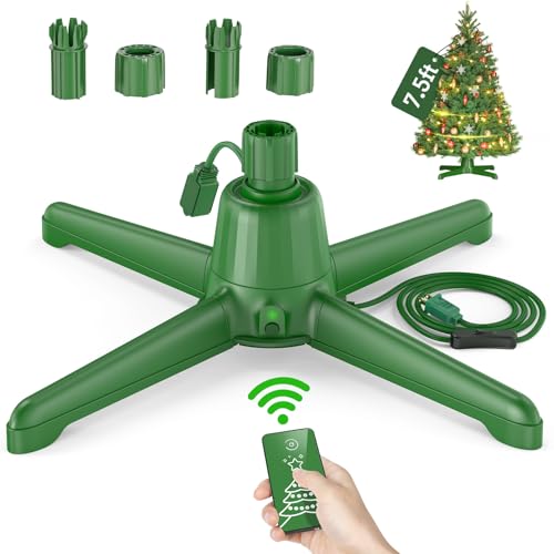 Springlift 2024 Upgrade Rotating Christmas Tree Stand, Adjustable Tree Stands With Remote Control For Up To 7.5Ft 120Lb Artificial Tree cover