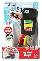 Infini Fun - Meine ersten Schlüssel - Autoschlüssel für Babys und Kleinkinder - mit Licht und Sound - großer Schlüsselanhänger - Imitationsspiel - ab 18 Monaten
