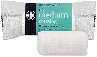 Reliance Medical 12 x 12 cm Medium HSE Dressing Bandage and Pad for Ref 316 - Pack of 10