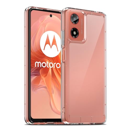 Liisooka Case for Motorola Moto E14/Moto G24 Military Grade Drop Protection Phone Case Yellowing Resistant Anti-Scratch Hard PC Back Shockproof Hard Ultra-Thin Protective Cover Clear