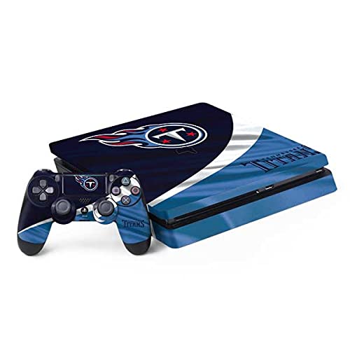 Skinit Decal Gaming Skin Compatible with PS4 Slim Bundle - Officially Licensed NFL Tennessee Titans Design