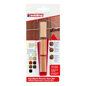 edding 8901 reparatieset voor meubels – beukenhout-esdoornhout – voor het opvullen en repareren van krassen en gaten bij meubels en op andere houten oppervlakken