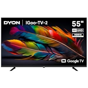 DYON iGoo-TV 55U-2 – 55 Zoll (139 cm) 4K Ultra-HD Smart TV mit Google TV, HDR10, Triple Tuner (DVB-S2/C/T2), WLAN, Bluetooth, Google Assistant, Netflix, Prime Video, [Modell 2025]