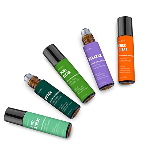 Kit de Óleos Essenciais Roll-on Multilaser Saúde – HC384, Colorido