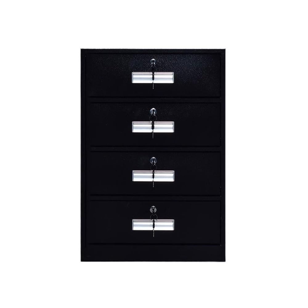 Aioneer File Cabinet Filing Cabinet Small Short Cabinet Ing Drawer Under The Desk Activity Cabinet 4 Drawer Data Office Cabinet Bedside Small Cabinet Tin Cabinet Filing Cabinet-Black