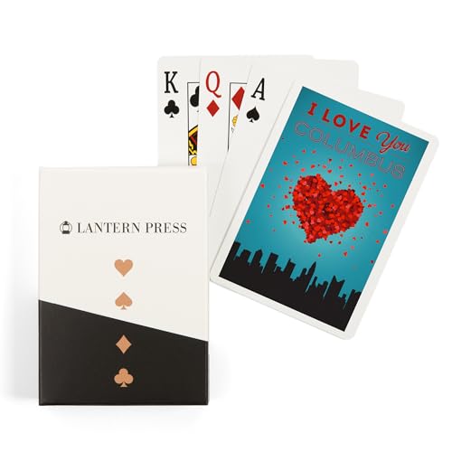 Lantern Press I Love You Columbus, Ohio, 52 naipes póker