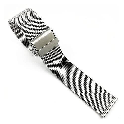 Bracelet de montre en acier argent 20mm idéal du bureau aux séances de sport