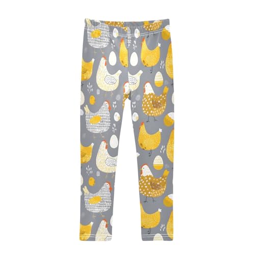 Abstract Chicken Girls Leggings Soft Stretch Workout Yoga Dance Pants for Kids Casual Tights