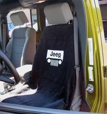 Seat Armour 2 Piece Front Car Seat Covers for Jeep w/Grille - Black Terry  Cloth