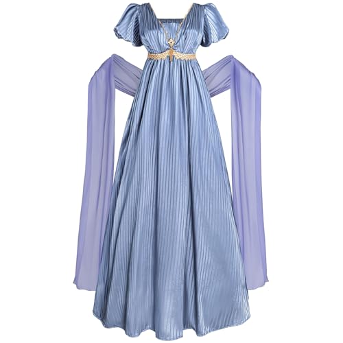 FCCAM Regency Dresses for Women Empire Waist 1800s Victorian Dress