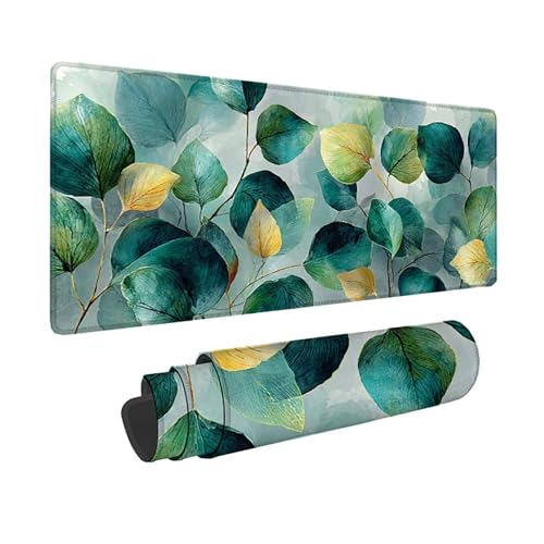 Tapis de souris de bureau bleu avec bords cousus durables et base caoutchouc