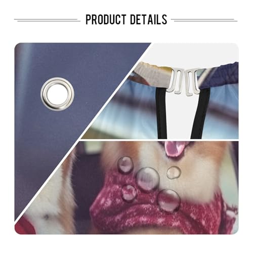 Capa impermeable profesional para cortar cabello con cierre ajustable para peluquería, diseño Two Cool Corgi Dogs miniatura 4