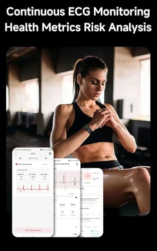 Image of Loop Smart Band Fitness Health Activity Tracker Medical Grade ECG PPG Body Temperature, HRV Analysis, 120+ Exercise Modes, Sleep and Stress Monitor, Subscription Free Screenless Smart Bracelet, Black