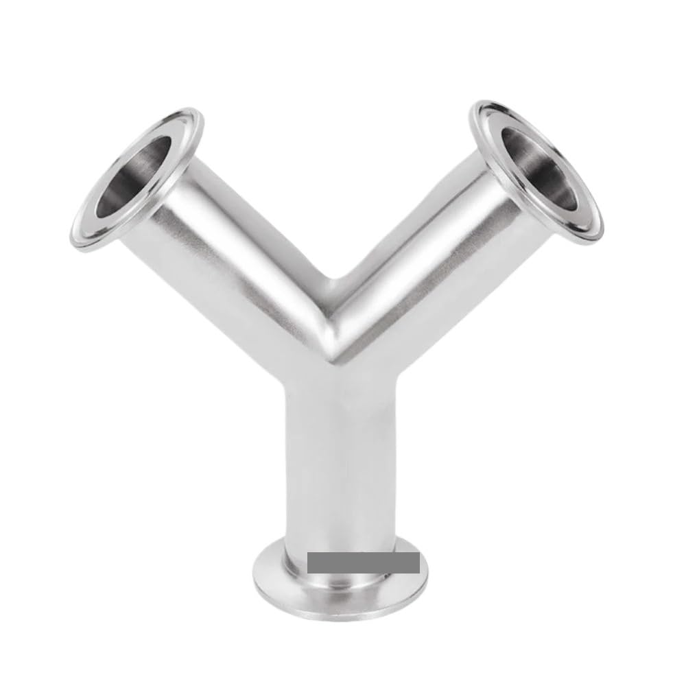 Fqhidmomx One Color 1Pc 45Mm Pipe Od 2" Tri Clamp 304 Stainless Y Shaped Pipe Fitting Plumbing Fittings
