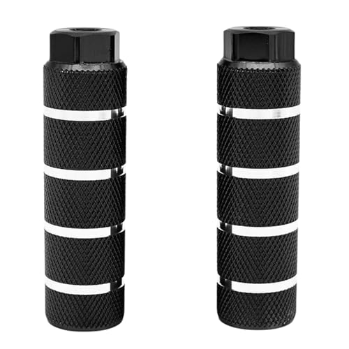 Clavijas de Bicicleta, KINSPORY Clavijas de BMX, Pegs de Apoyo, BMX Freestyle Pegs, Bicicleta BMX Adulto Pegs (Rayas Negras - Finas)